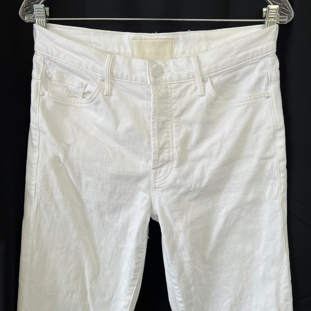 Mother Superior The Almost Saint Cropped Distressed Jeans Almost Innocent Sz 26 - Picture 3 of 14